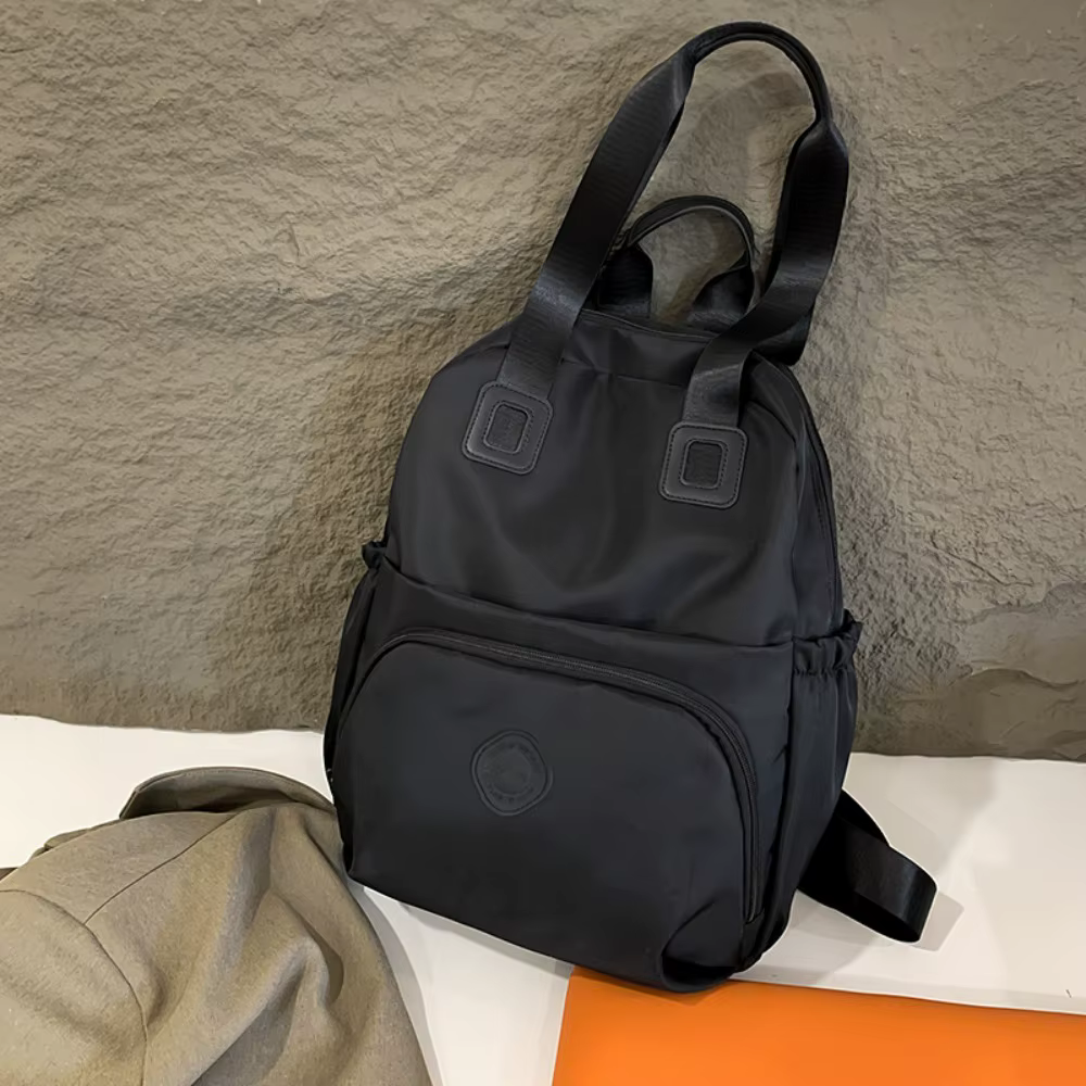 Sac à dos sport en nylon style coréen, grande capacité, couleur unie, sac de voyage, sac à bandouliè