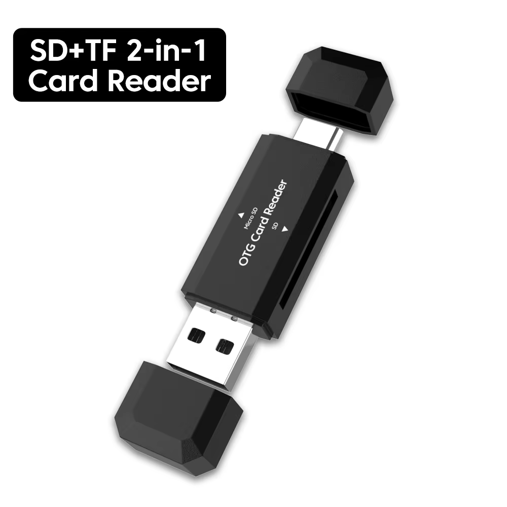 Lecteur de carte SD TF de Type C 2 en 1 lecteur de carte USB 2.0 pour PC accessoires d'ordinateur po
