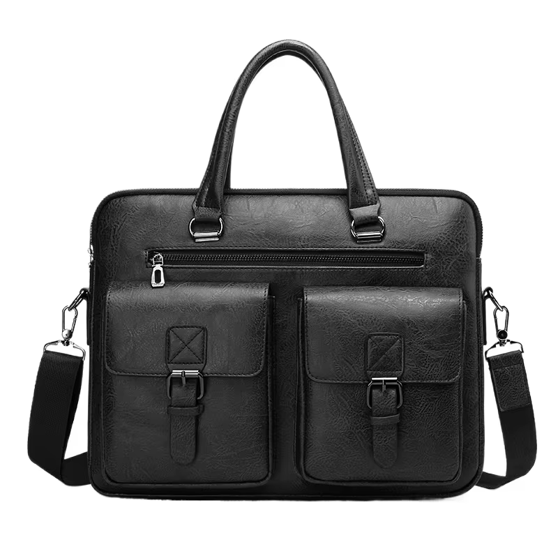 Porte-documents pour hommes – Épaule et sac à main d'affaires, sac de bureau décontracté à la mode, 