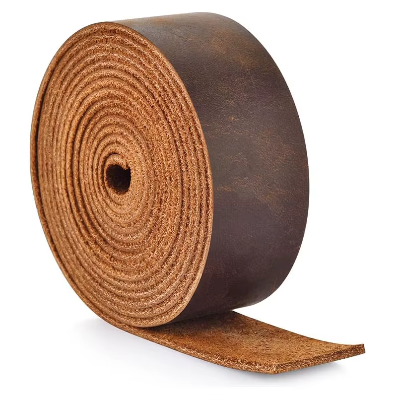 Cuir véritable, grain supérieur, bande de cuir de bétail de style vintage, cuir de cheval fou, brico