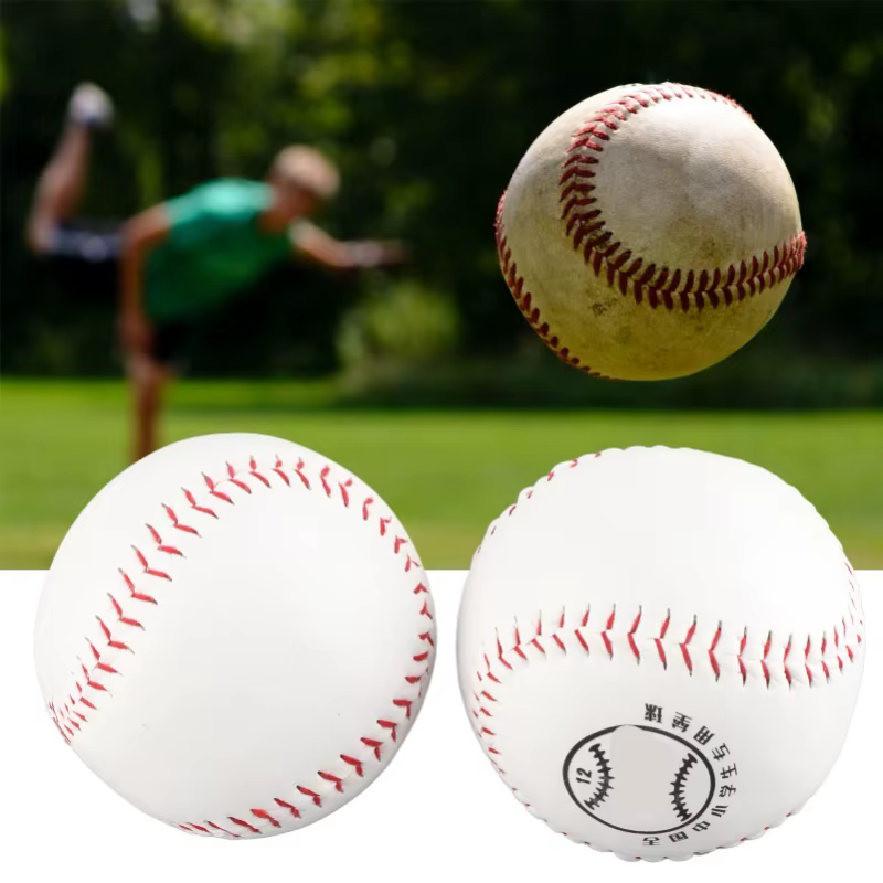 Lot de 2 balles de baseball et de softball de 12 pouces pour l'entraînement, balles dures à coudre à
