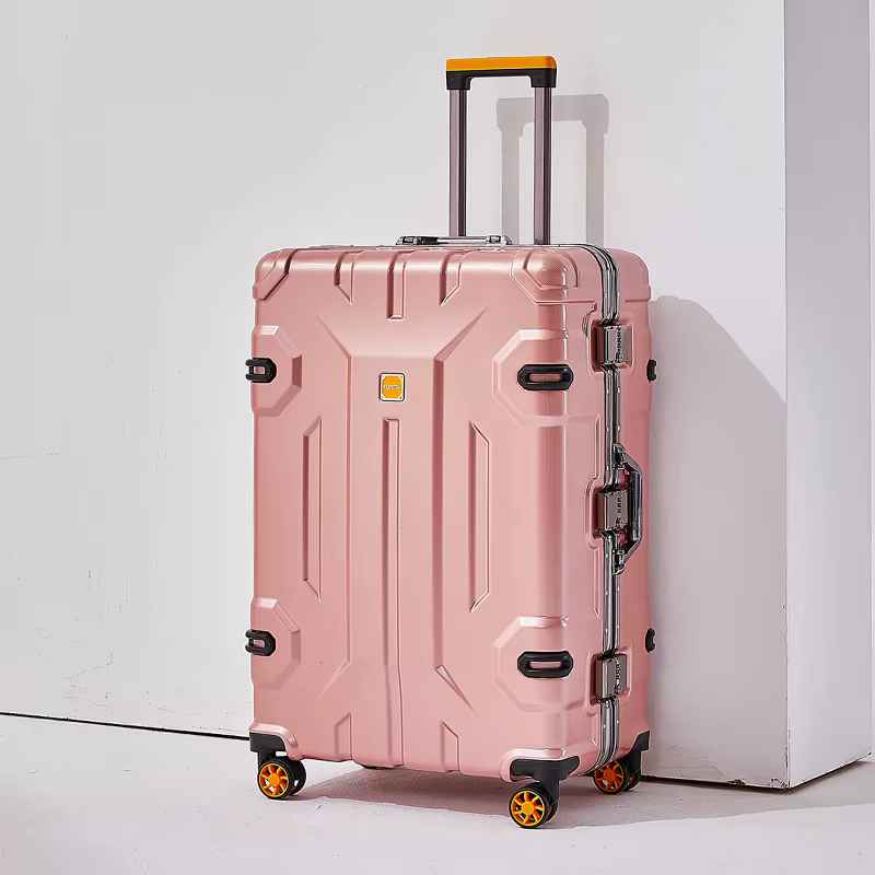 Valise à bagages avec cadre en aluminium de grande capacité, sac de voyage à roulettes, valise à rou