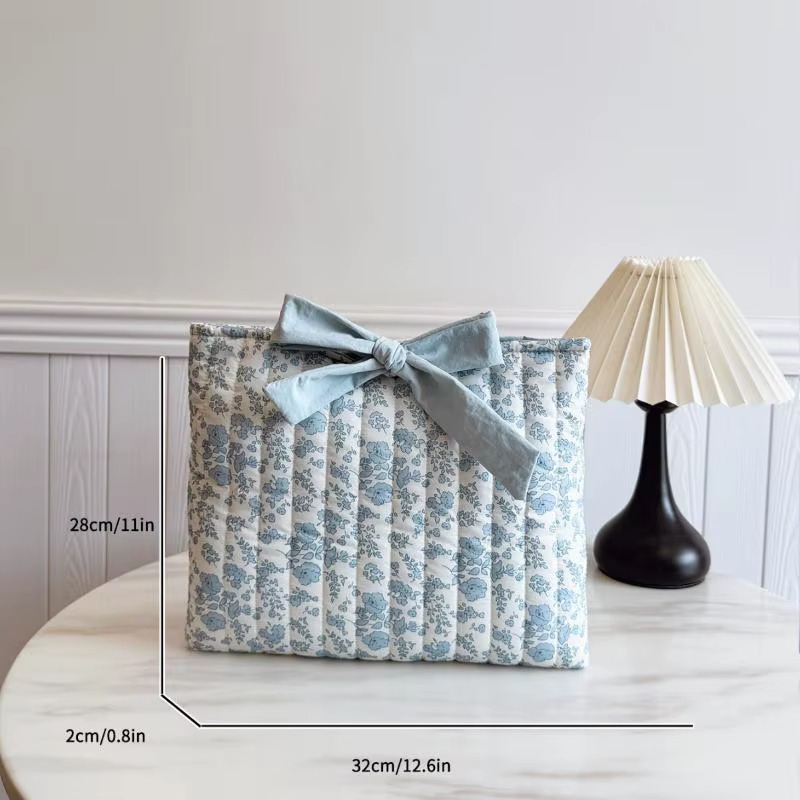 Trousse de maquillage en tissu à imprimé floral pour femme, pochette cosmétique, sac de rangement de