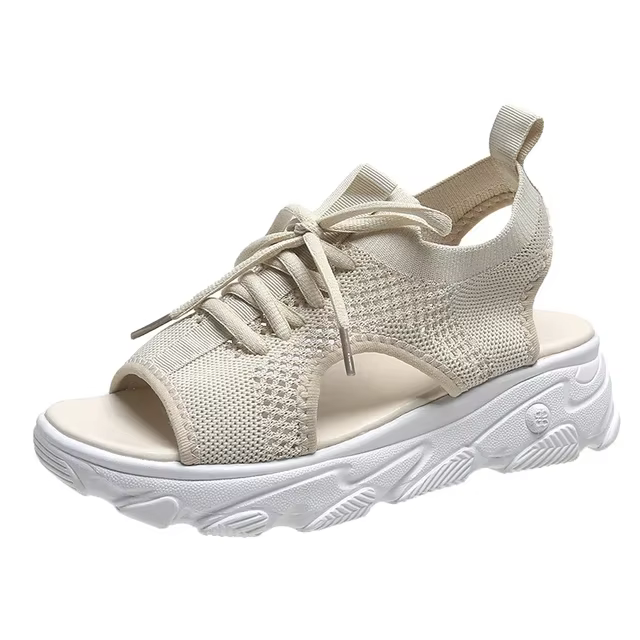 Sandales Femme Été 2026 Décontractées à Plateforme Épaisse à Lacets Sandales Ouvertes Chaussures de 