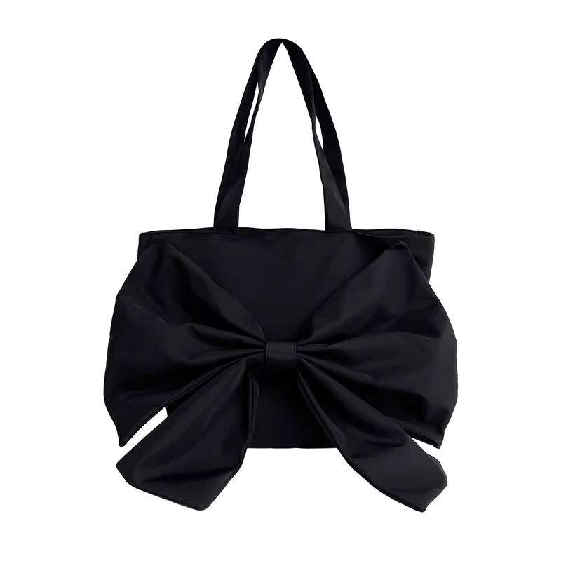 Sac à main de grande capacité pour femme, fourre-tout décontracté, grand nœud papillon, mode sous le