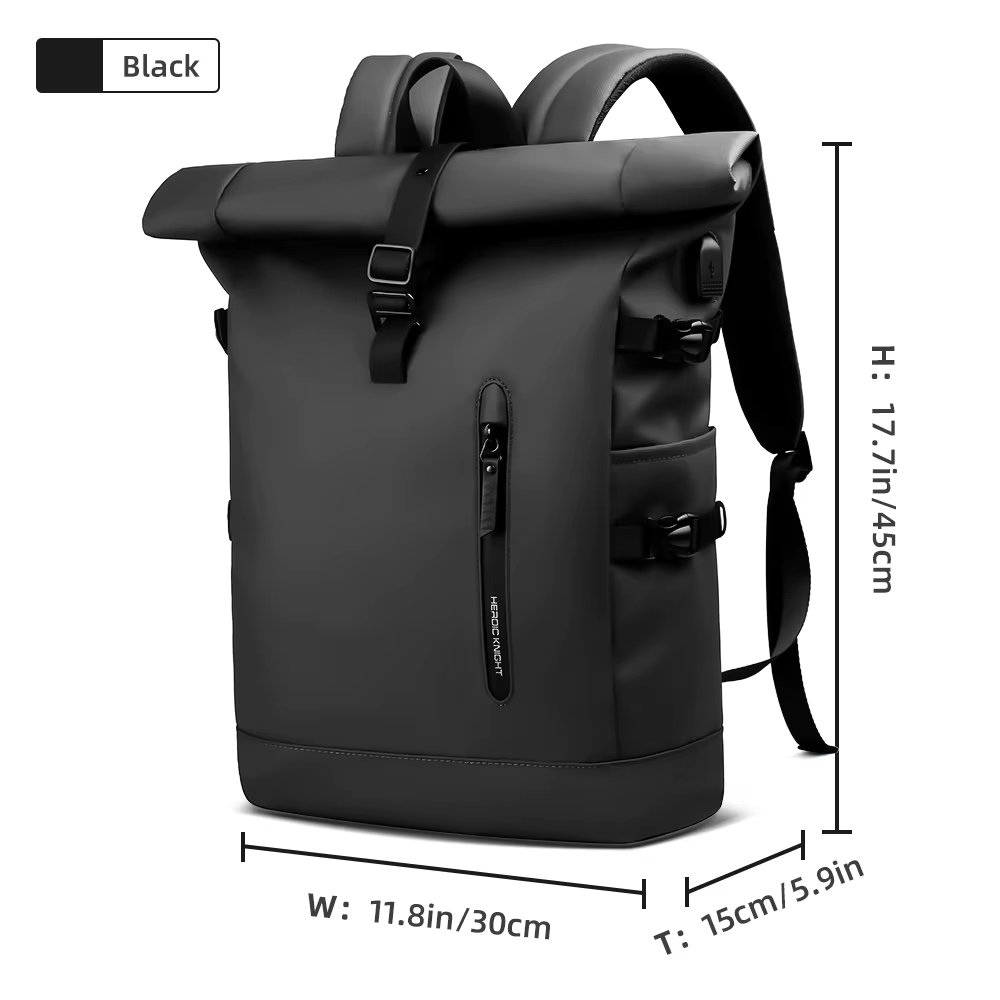 HK sac à dos de voyage extensible hommes grande capacité étanche 15.6 "sac pour ordinateur portable