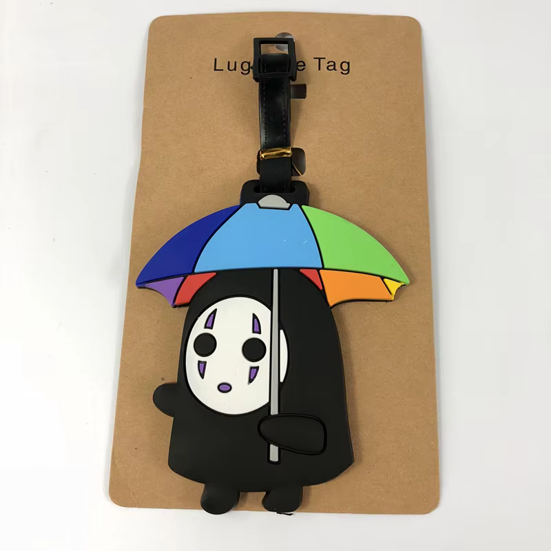 Étiquette de bagage Totoro Qianhe Qianxun Étiquette de bagage de voyage en charbon noir Pendentif d'