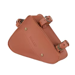 ESLNF – cadre avant de vélo en cuir PU, sac triangulaire rétro, Tube, petit paquet, pochette pour ou