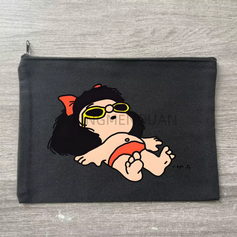 Sac à main Mafalda, sac de maquillage, sac de rangement pour cosmétiques, sac en toile écologique po