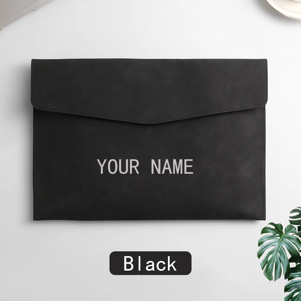 Sac de fichiers d'affaires en cuir avec LOGO personnalisé A4, sac de documents étanche Simple de gra