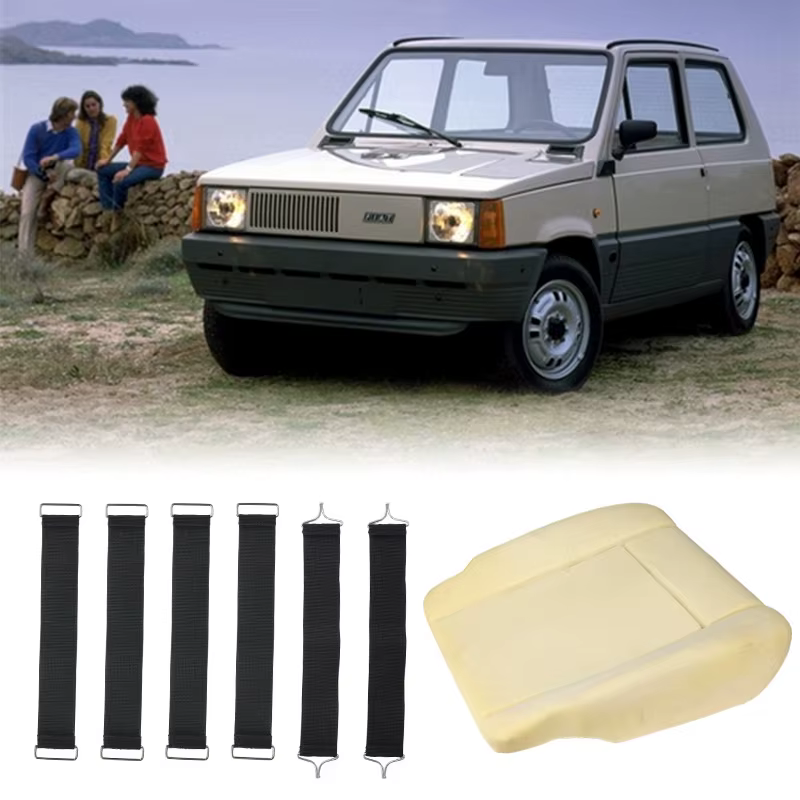 Kit de réparation de sièges avec rembourrage en PU et 6 sangles renforcées, pour Fiat Panda 750 MK1 