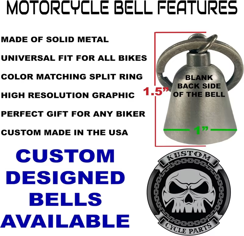 Cloche de moto personnalisée, cloches de vélo personnalisées pour motard, logo personnalisé, cloches