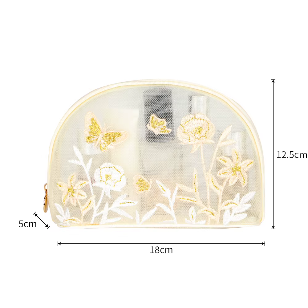 Nouvelle trousse de toilette portable grande capacité avec broderie filetée, magnifique sac de range