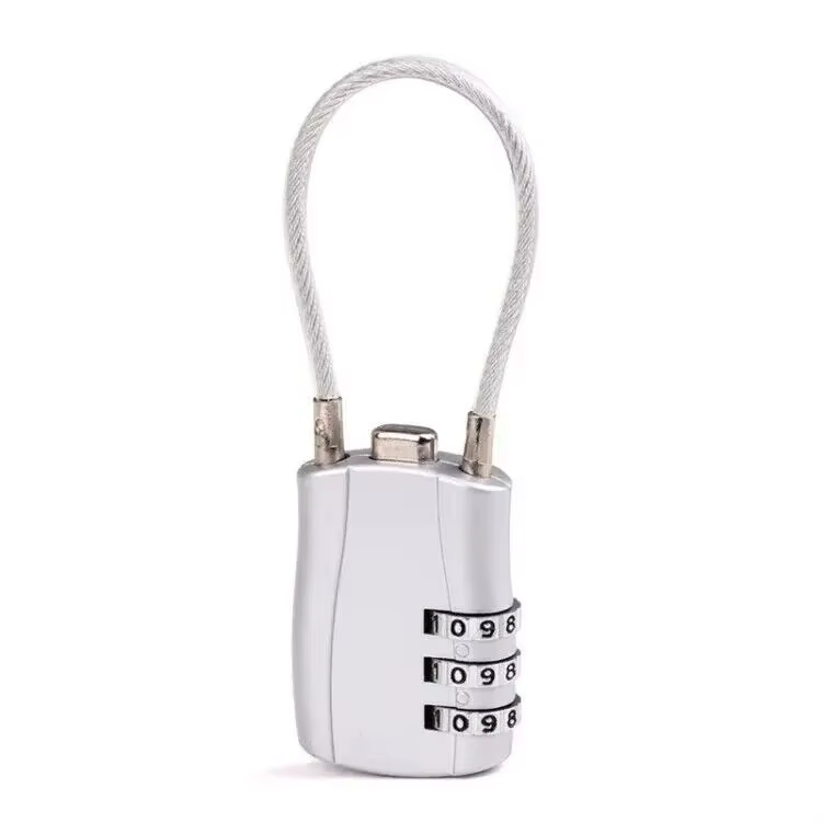 Cadenas de voyage à câble pour bagages, armoire de rangement scolaire ou de gym, armoire à dossiers,