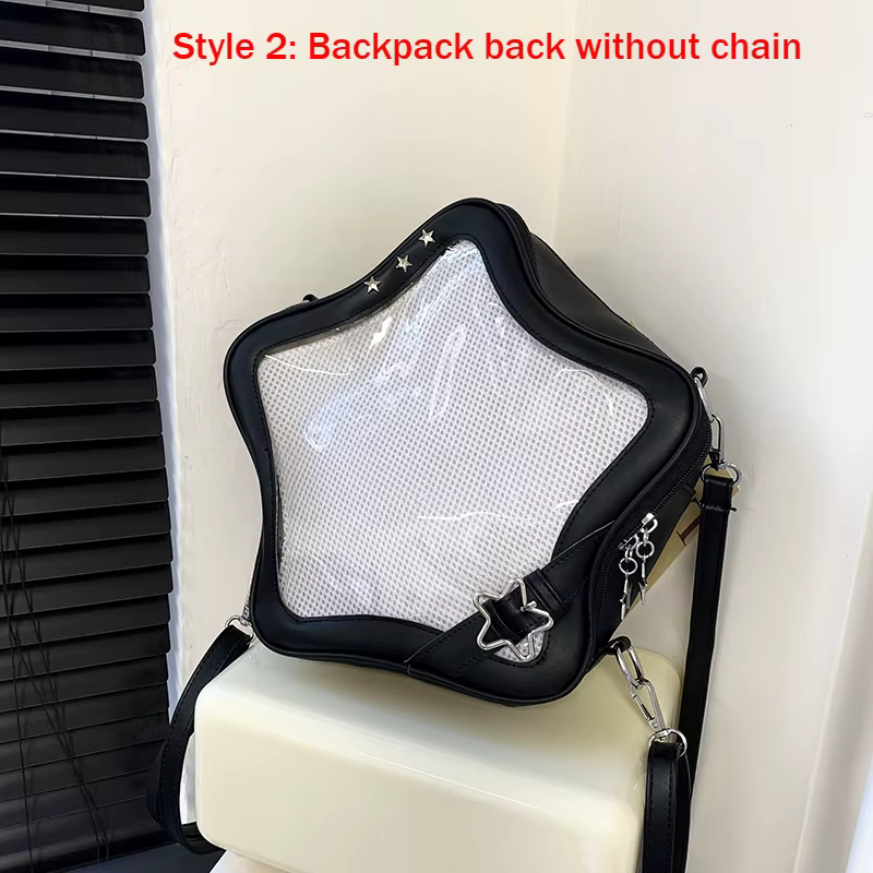 Nouveau Ita sac à dos 2026 populaire sac d'école Transparent pour les femmes doux Chic étoile sac à 