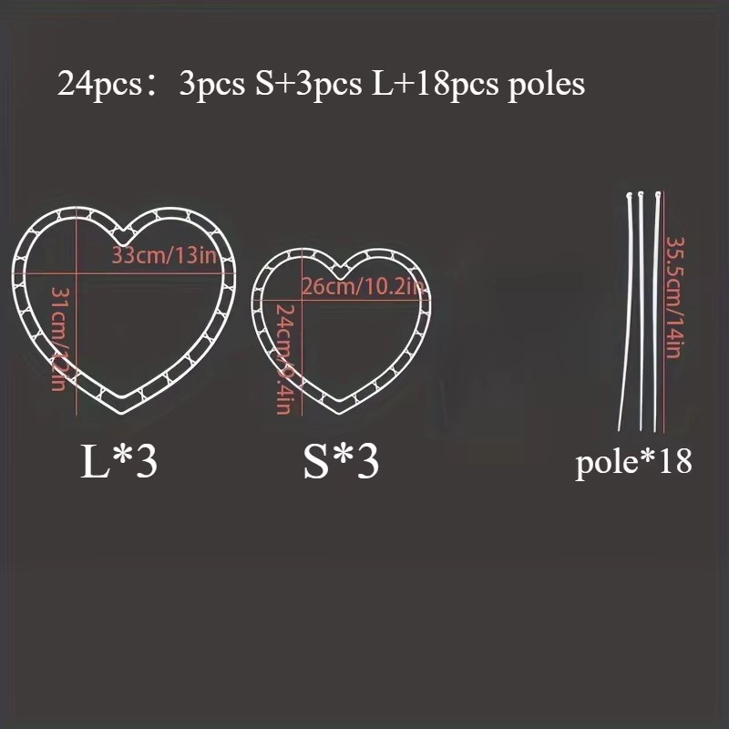 Support pour arrangement floral, vases DIY Love Flower, matériaux d'emballage pour bouquets, accesso