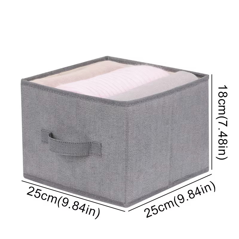 Sac de rangement suspendu en coton et lin, Style tiroir, boîte de rangement de garde-robe, support o