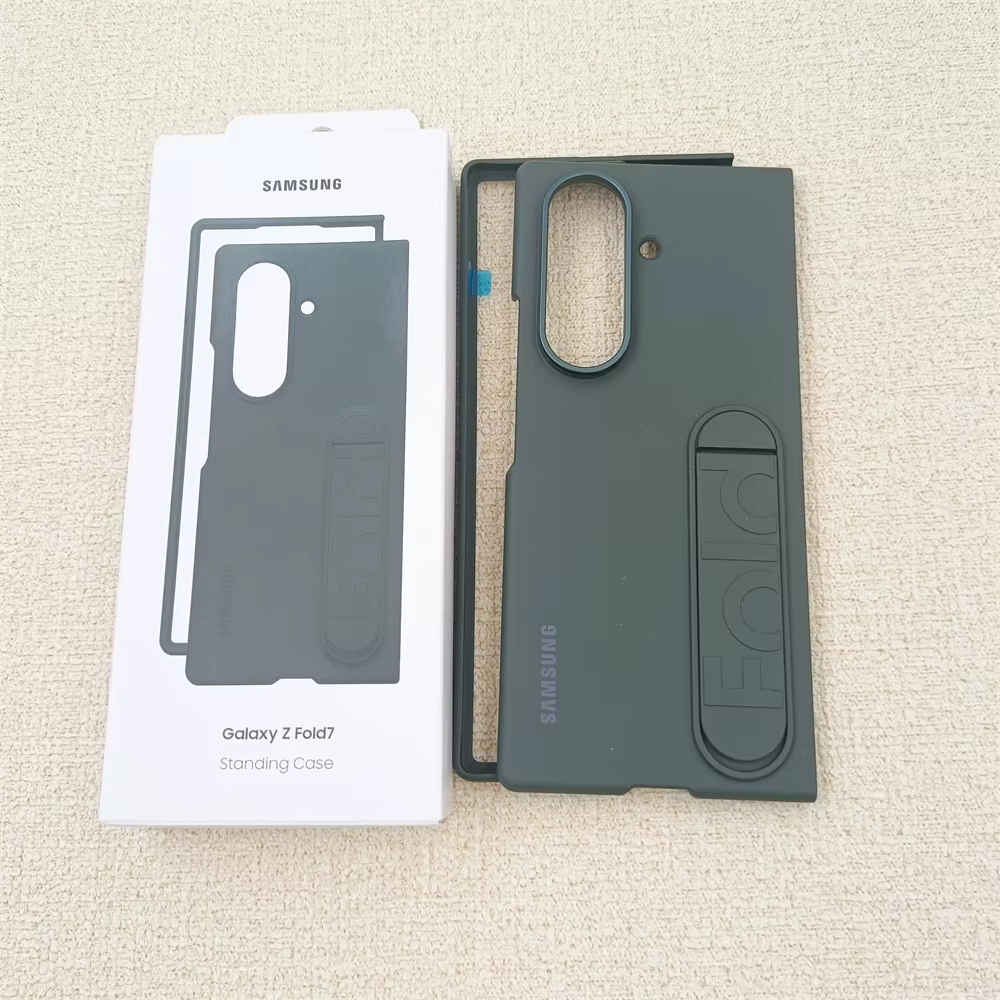 Coque de téléphone blindée originale Samsung Galaxy Z Fold 7 5G, support pliable, coque rigide pour 