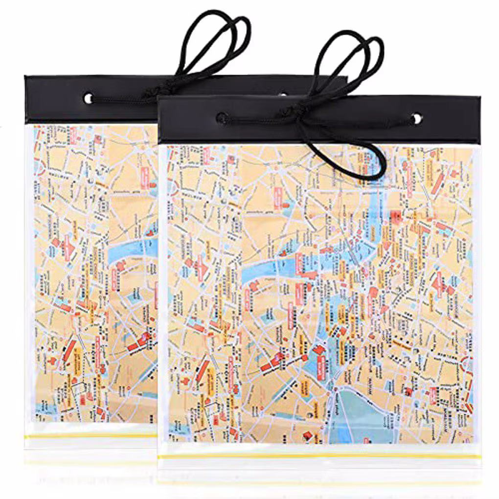 Mallette de rangement de cartes pliable et étanche, sac sec Transparent pour documents, étui pour ca