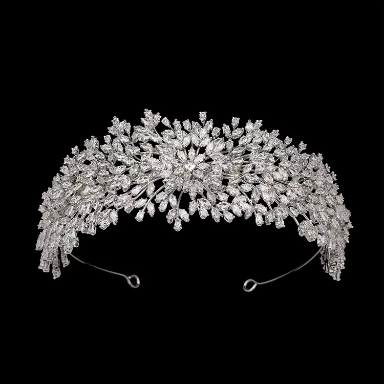 Diadèmes et couronnes HADIYANA rétro Design de luxe accessoires de mariage cheveux de mariée fête ba