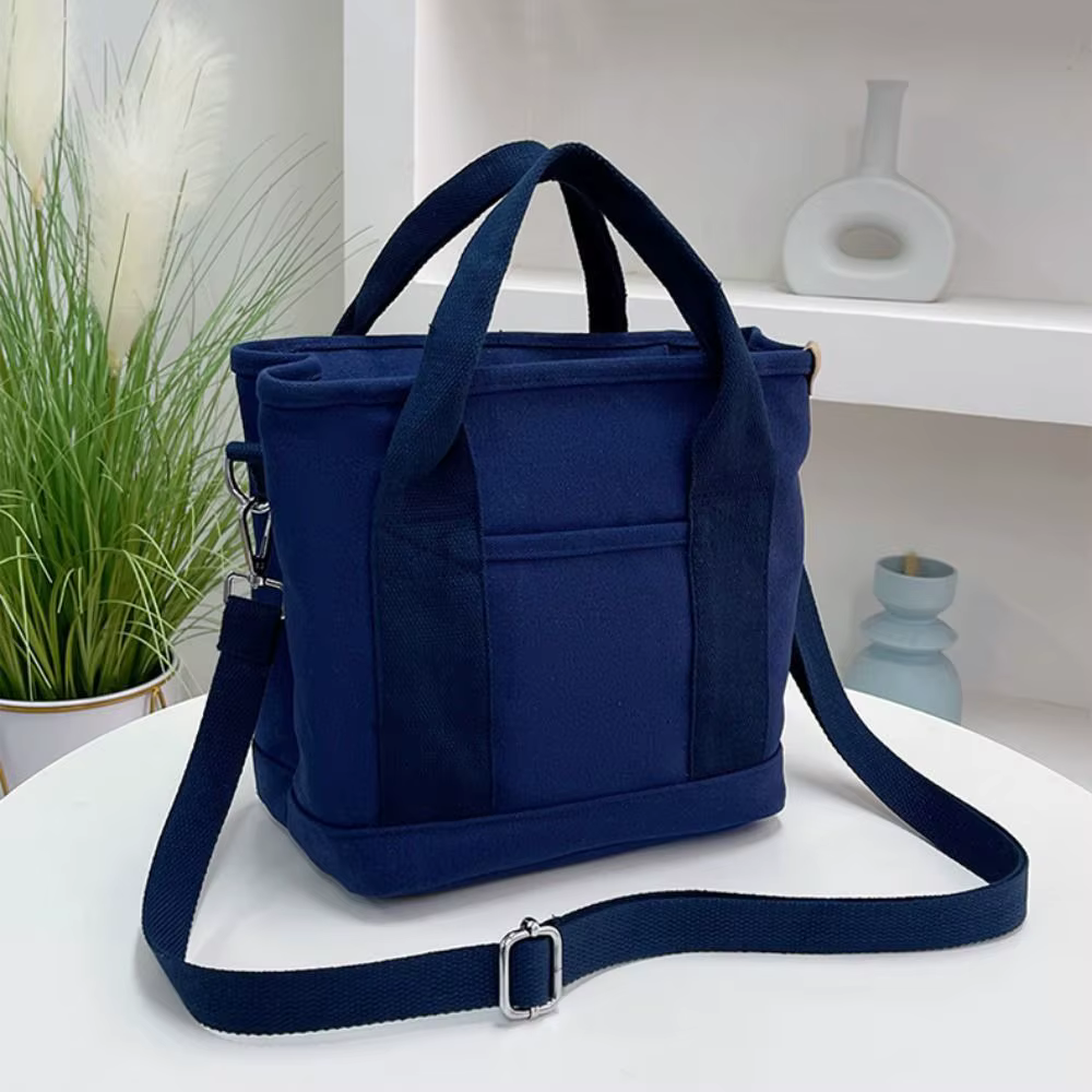 Sac à bandoulière multi-poches de Style japonais, sac à bandoulière en toile de grande capacité avec