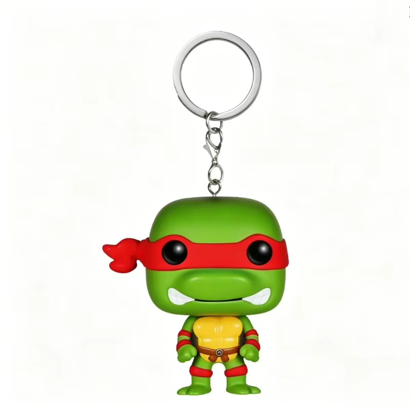 Porte-clés mini tortue ninja anime, breloque de sac et décoration, cadeau de vacances pour les fans 