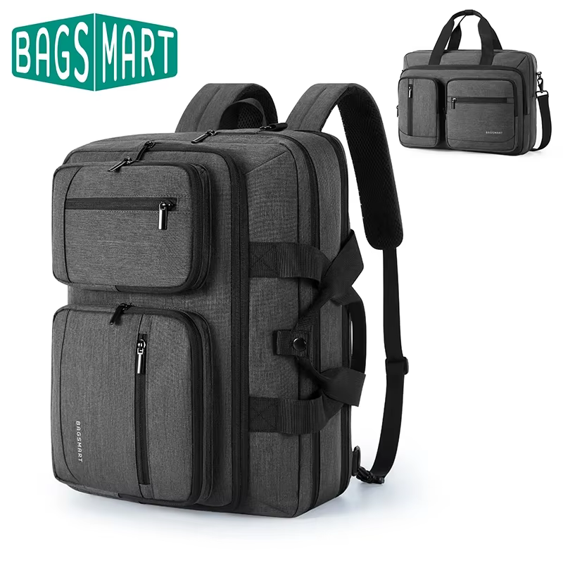 BAGSMART-Sac pour ordinateur portable 3 en 1 pour homme, sac à dos hydrofuge, étui pour bombes infor