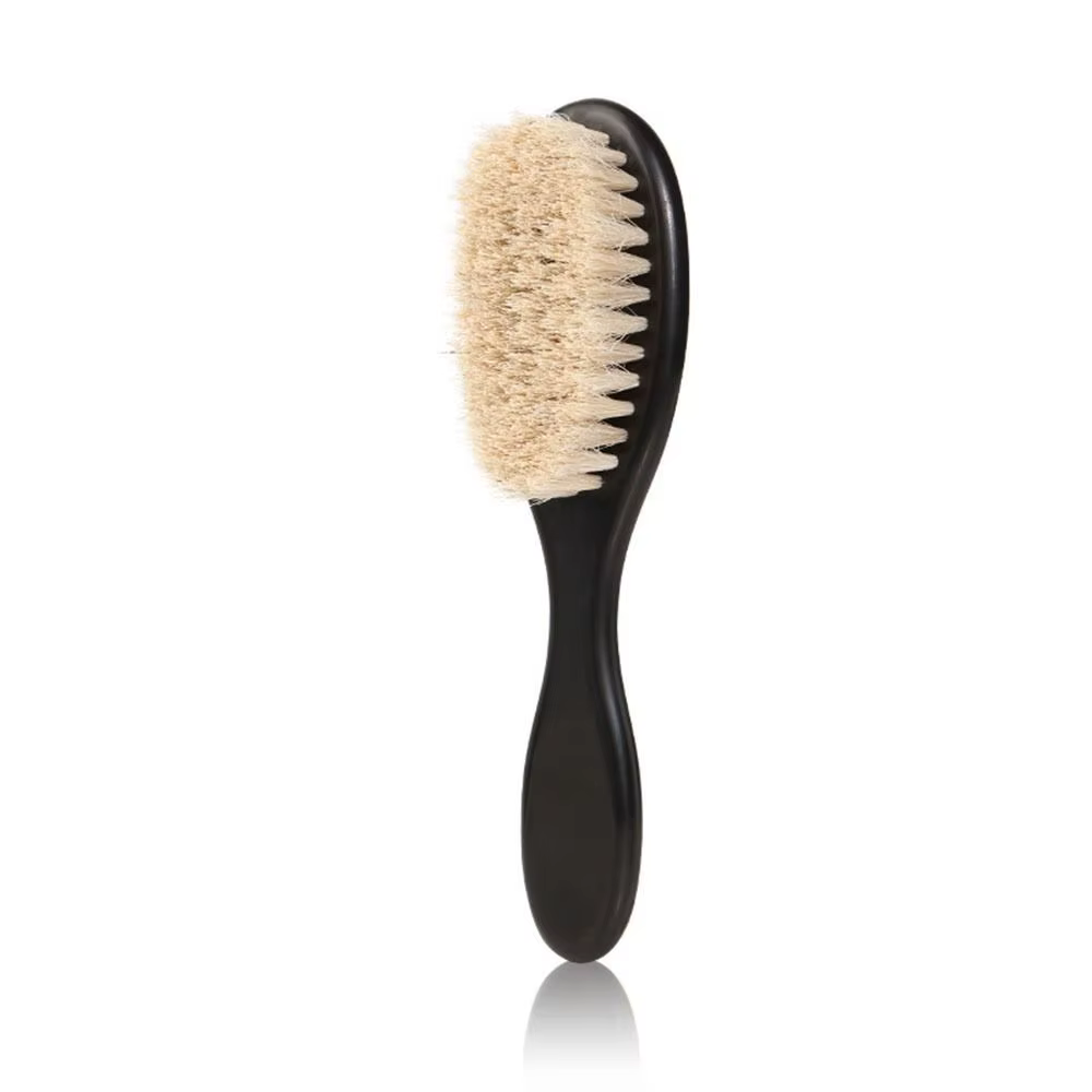 Brosse professionnelle en crin de cheval pour l'épilation, le rasage et le nettoyage de la barbe, du