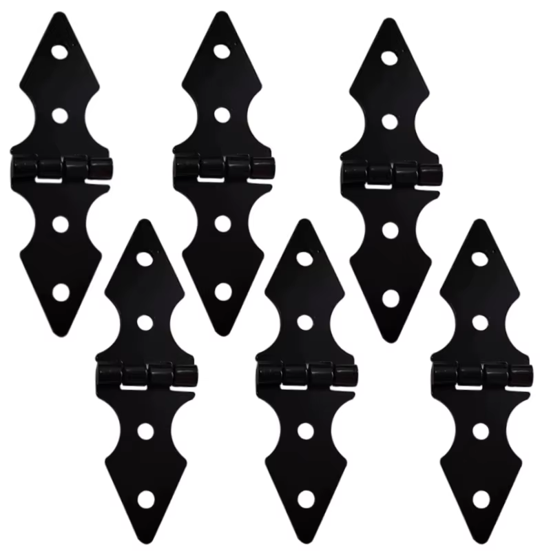 Charnières de portail en fer robustes, 6 pièces, charnières de remplacement pour portes de jardin, f