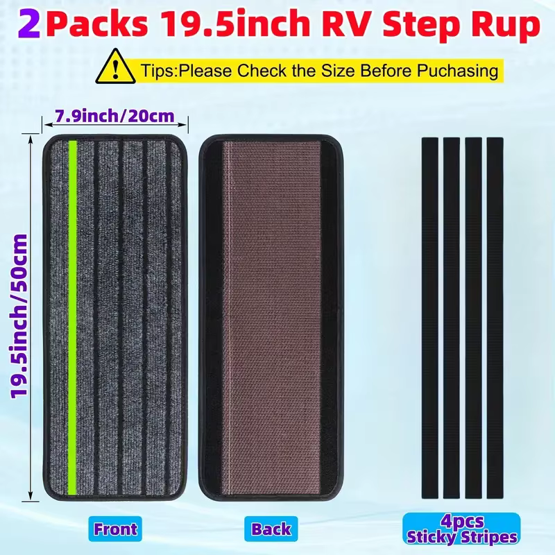 Couverture de marche pour camping-car, antidérapante, imperméable, couverture d'escalier, ensemble d
