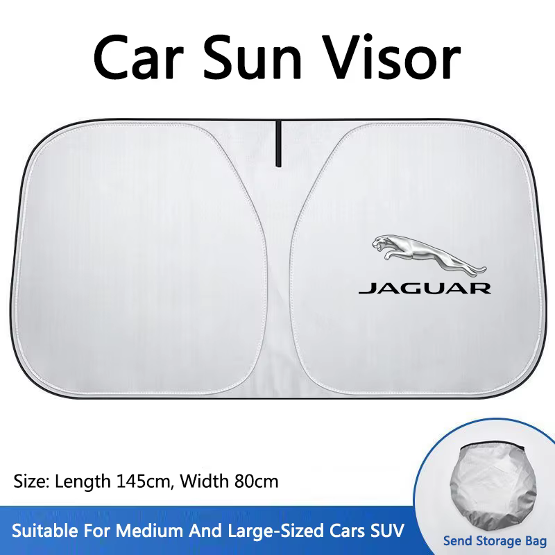 Porte-clés LOGO, pare-soleil pour pare-brise, protection UV, accessoires automobiles pour Jaguar F-P