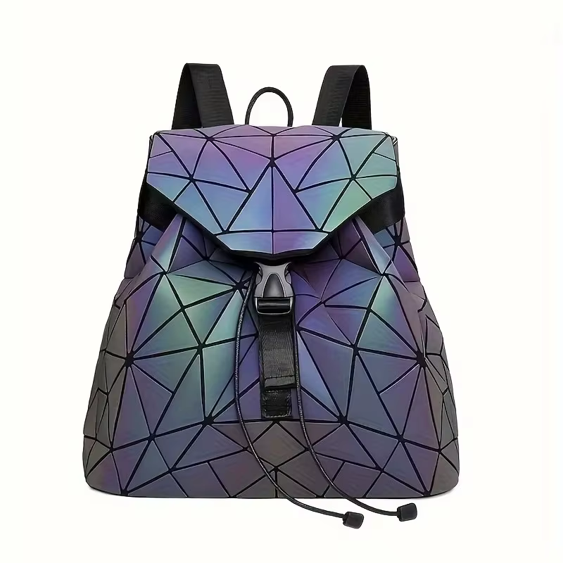 Sac à dos pour hommes et femmes, épissure géométrique, sac à dos de voyage à la mode pour étudiantes