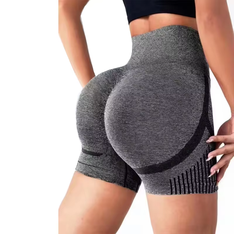 Femmes Yoga Shorts taille haute Shorts d'entraînement Fitness Yoga ascenseur bout à bout Fitness dam
