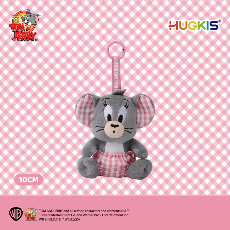 Pendentif en peluche authentique Tom et Jerry Kawaii, série de dessins animés, porte-clés poupée cha