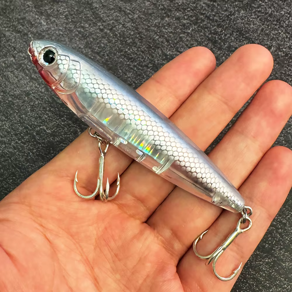 GOBAIT flottant crayon appât 17.5g 10 cm Topwater marcher le chien leurre de pêche 3D Swimbait croch