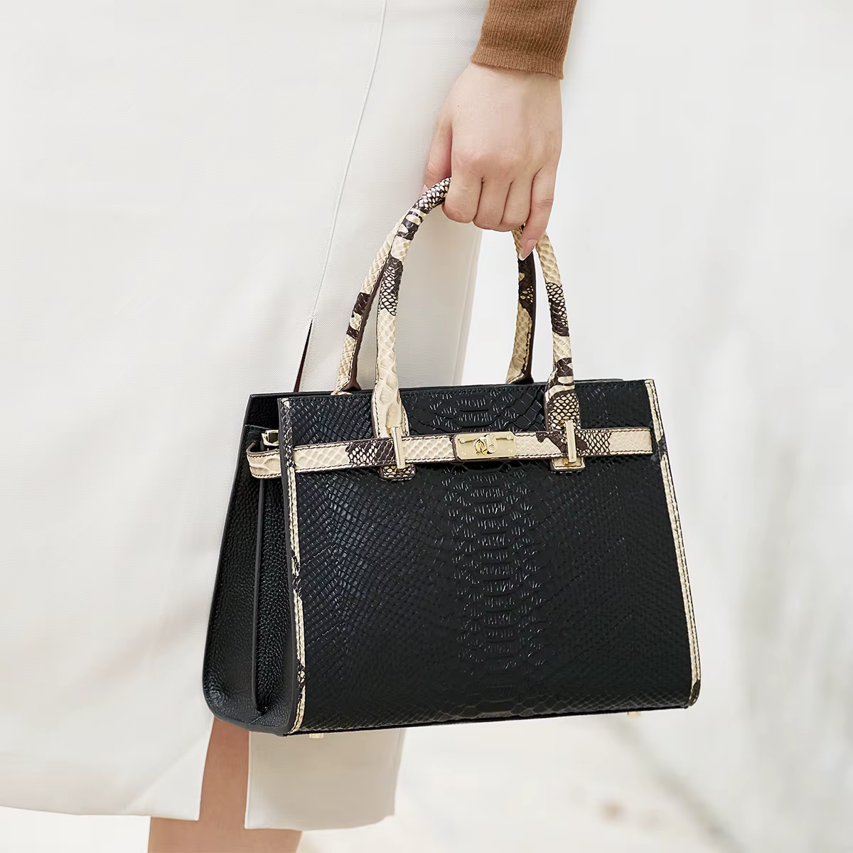 ZOOLER marque chaude 100% en cuir véritable sac à bandoulière unique femmes d'affaires noir motif An
