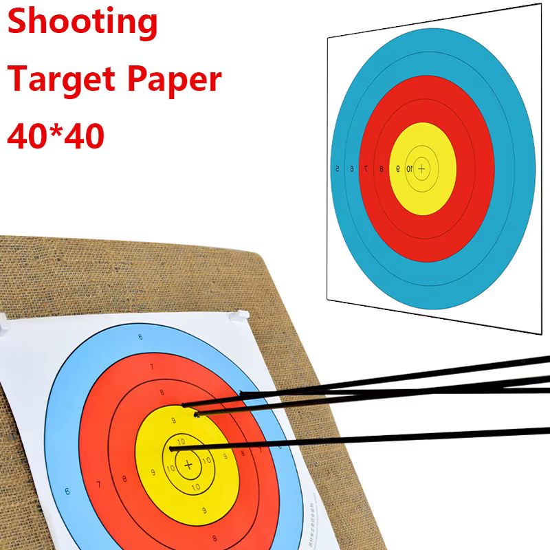 5/10 pièces 40x40cm cible de tir papier flèche arc exercice sport fronde chasse tir accessoires entr