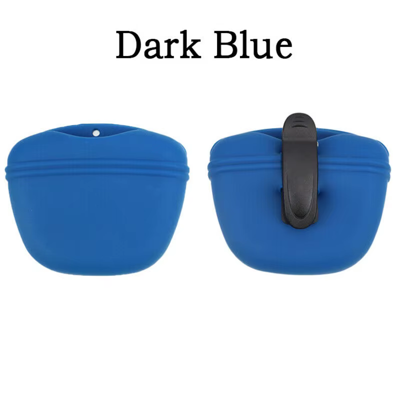 Sac de friandises en Silicone pour chien, sac de taille Portable pour chien, mangeoire d'extérieur, 