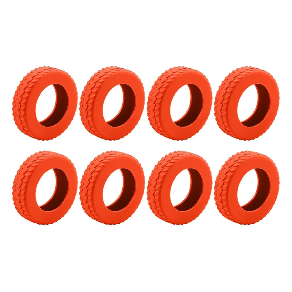Lot de 8 protections en silicone pour roulettes de valise, silencieuses, pour axes et roues de bagag