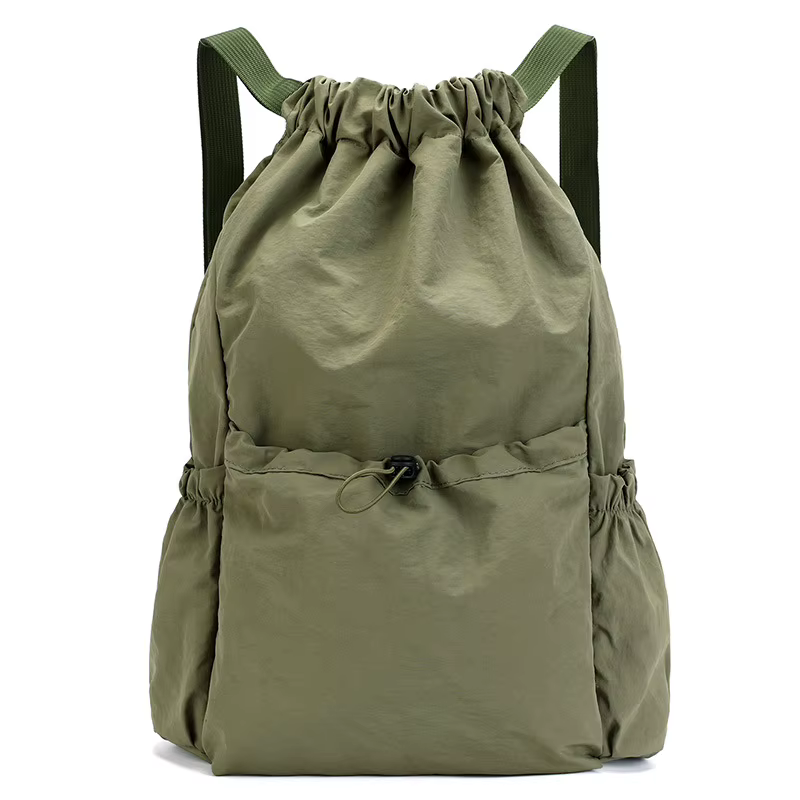 Sac à dos d'extérieur imperméable grande capacité avec cordon de serrage, sac de rangement en tissu 