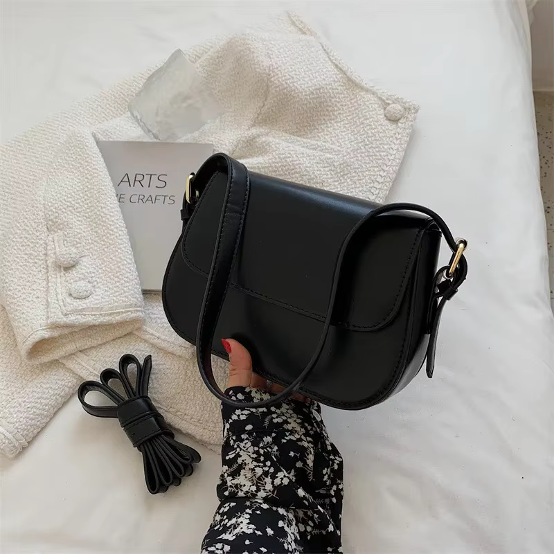 Petit sac de selle rétro à Texture avancée pour femmes, sacoche populaire assortie avec tout, sacs s