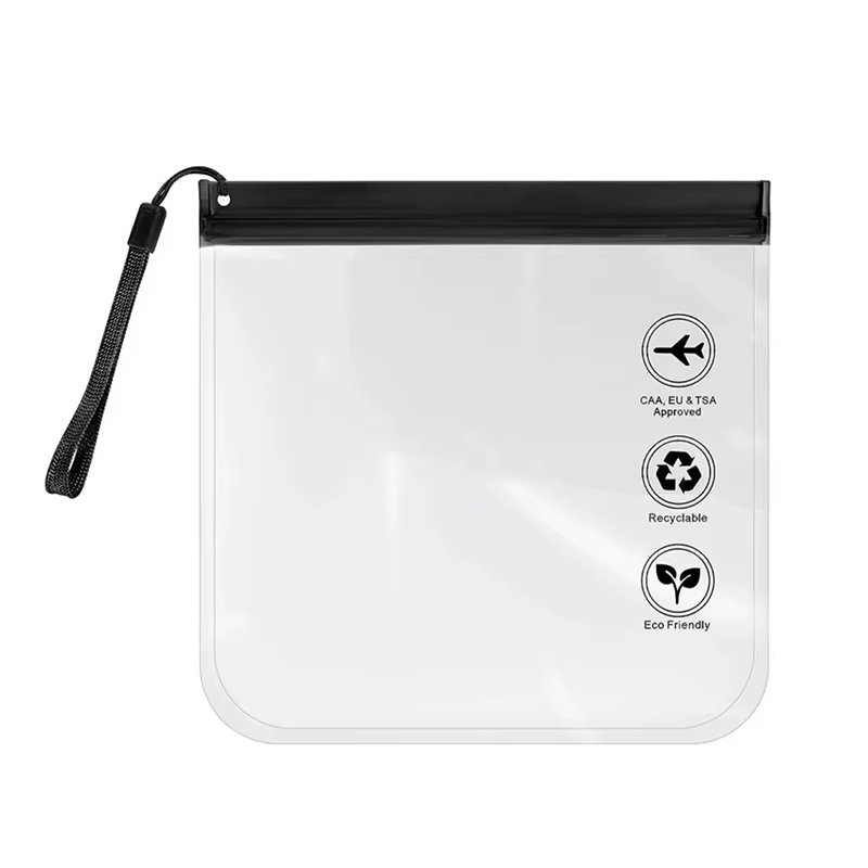 Sac de voyage Transparent étanche pour femmes, trousse de toilette de sécurité d'aéroport réutilisab