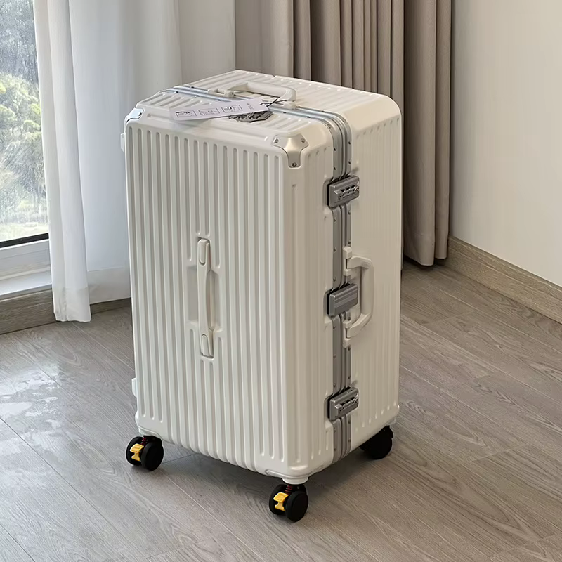 Valise de voyage grande capacité avec cadre en aluminium, valise à roulettes 24/28/30 pouces avec po