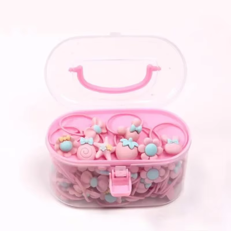 Ensemble d'accessoires pour cheveux de bébé fille, 40 pièces, pinces à cheveux, bagues et boîte à bi
