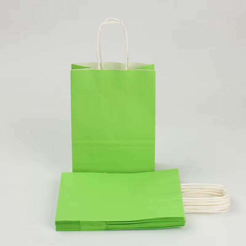 Sacs cadeaux en papier kraft multicolores avec poignées, réutilisables - pour anniversaire, fête, ma