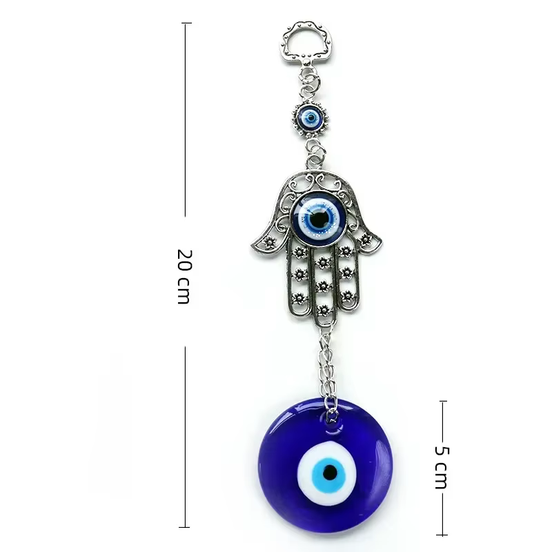 Pendentif mural œil turc bleu, amulette porte-bonheur, protection et bénédiction, cadeau main de Fat