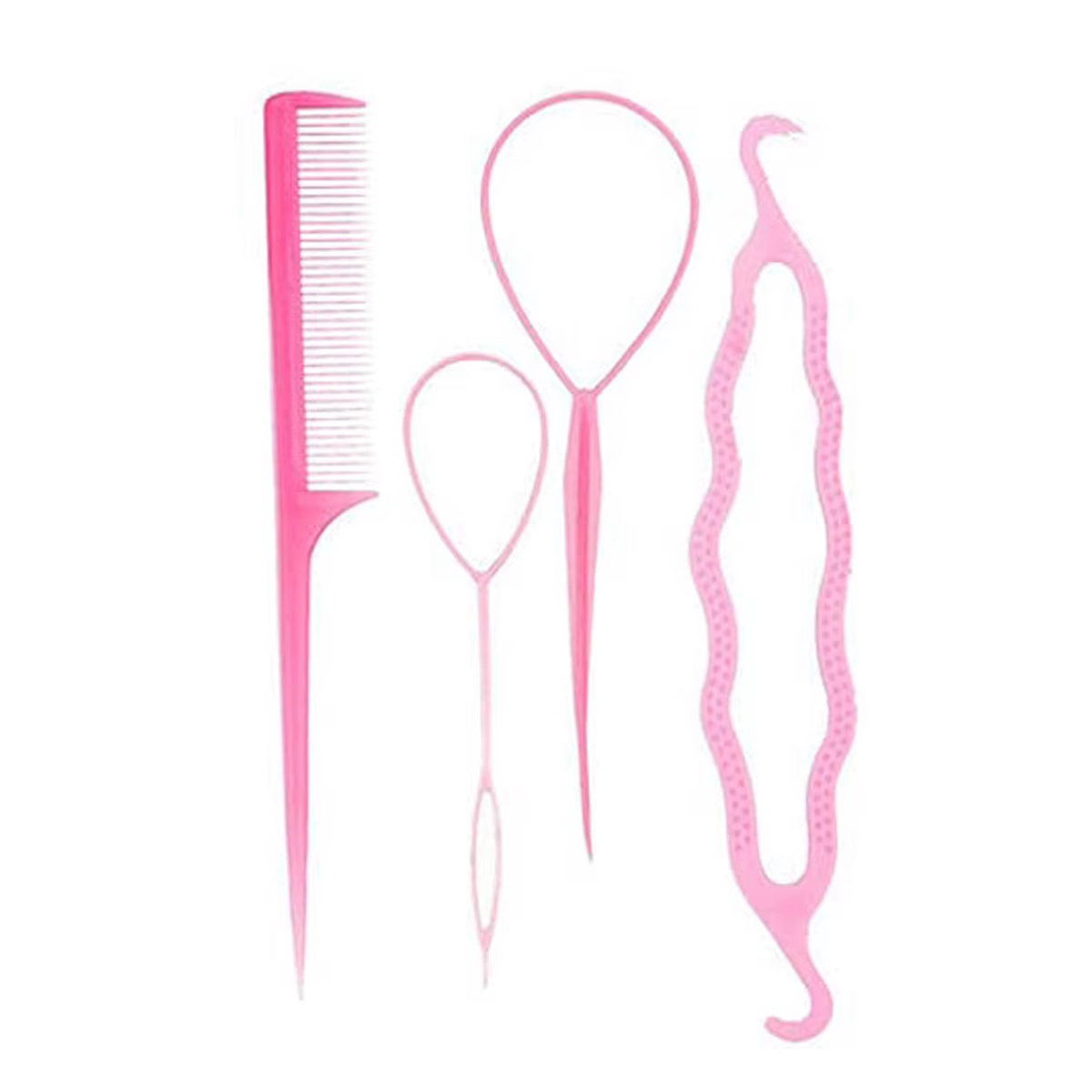 Outil de tressage de cheveux 4 pièces, outil de coiffure de bricolage, boucle d'outil de tresse pour
