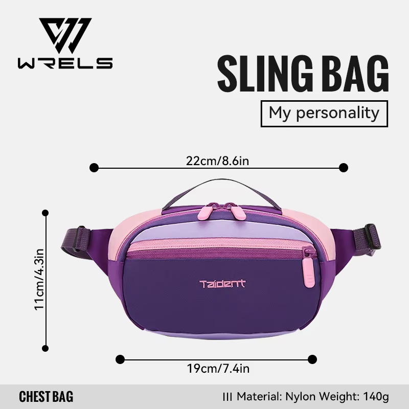 WRELS Sac bandoulière léger, imperméable, multifonction, sac de taille, pour le sport, les loisirs e