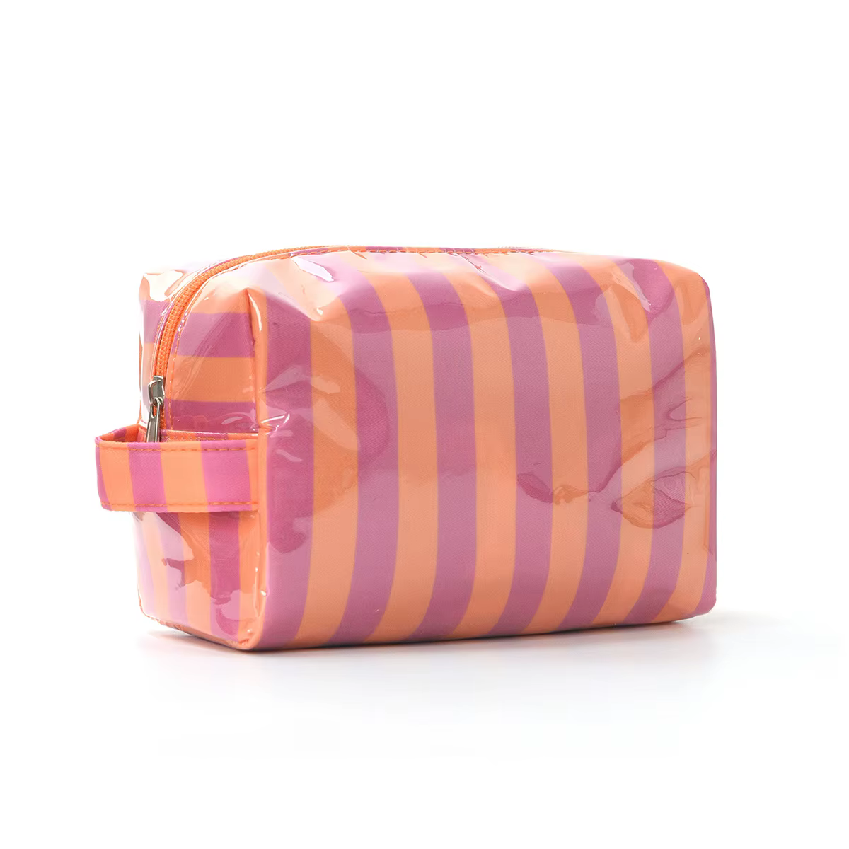 Trousse de toilette rayée pour femmes et filles, sac de rangement de voyage pour articles de toilett