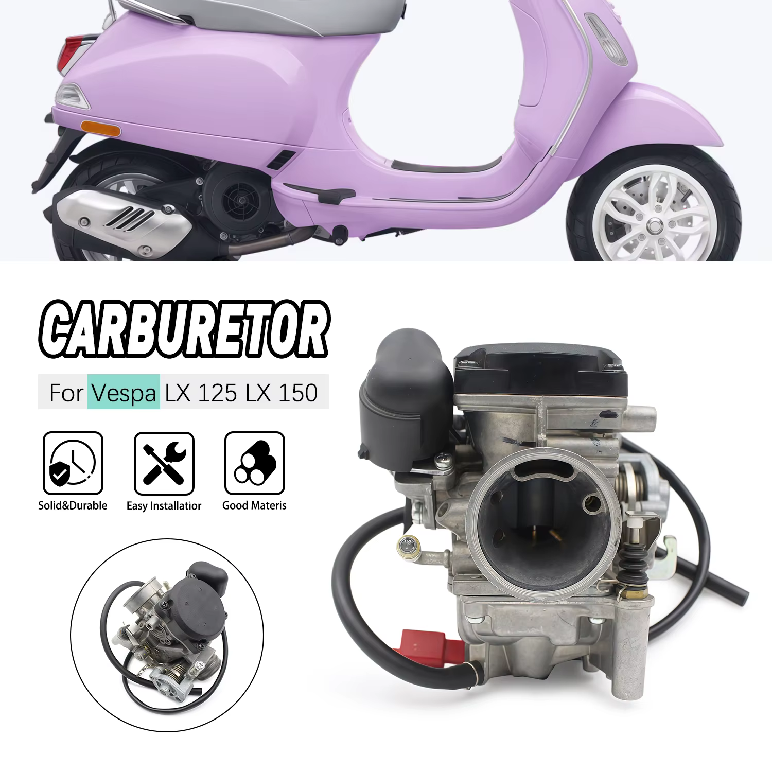 Accessoires Moto pour Vespa Piaggio LX 125 2005-2007 2008 2009 LX 150 2005 2006 2007 2008 CM129213 P